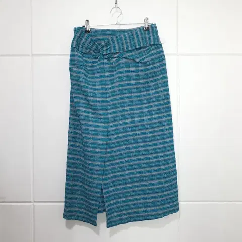 더한섬 시스템 system 꼬임 블루 스커트 67