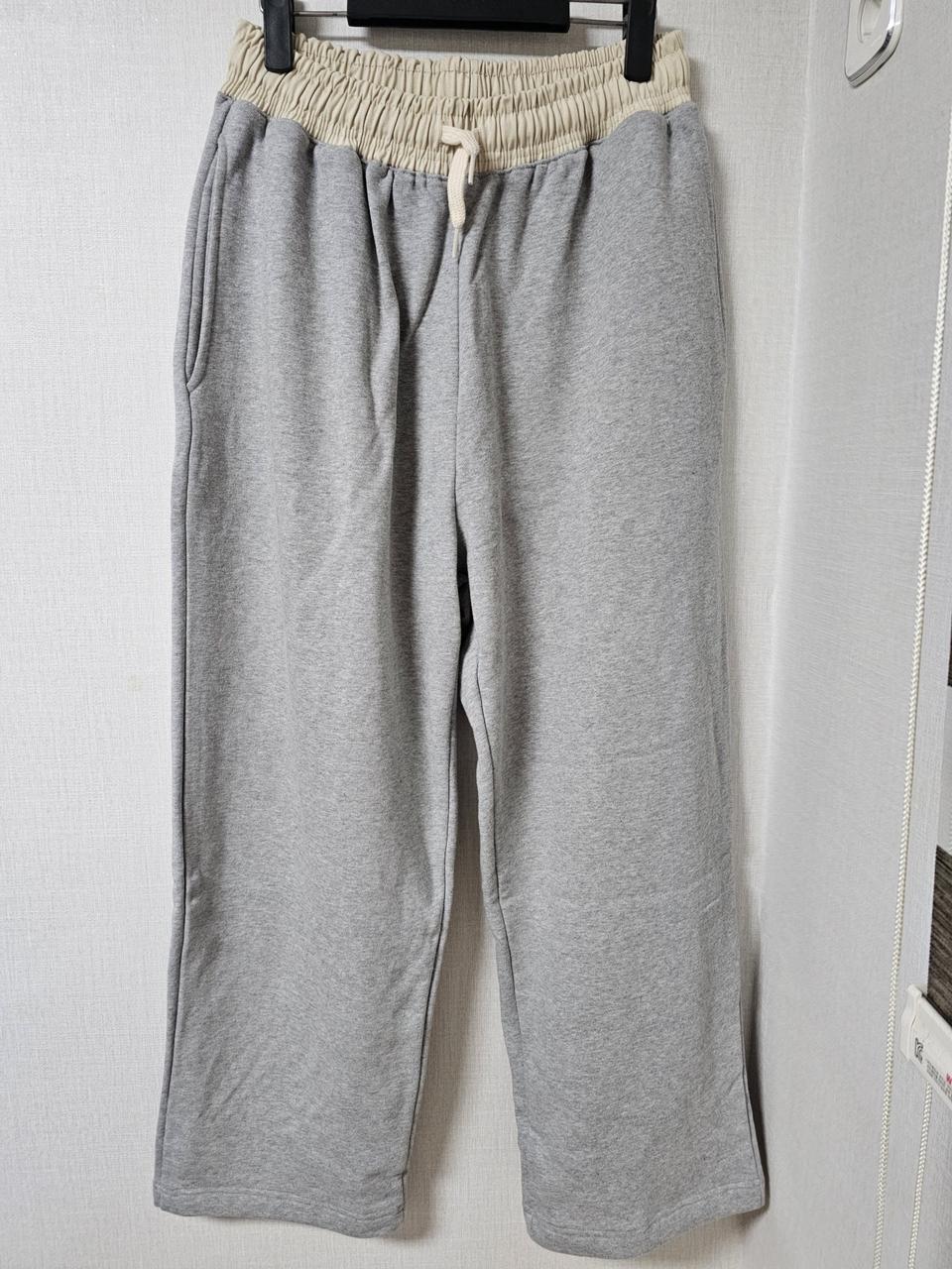 새상품 와이드팬츠 멜란지그레이 XL사이즈