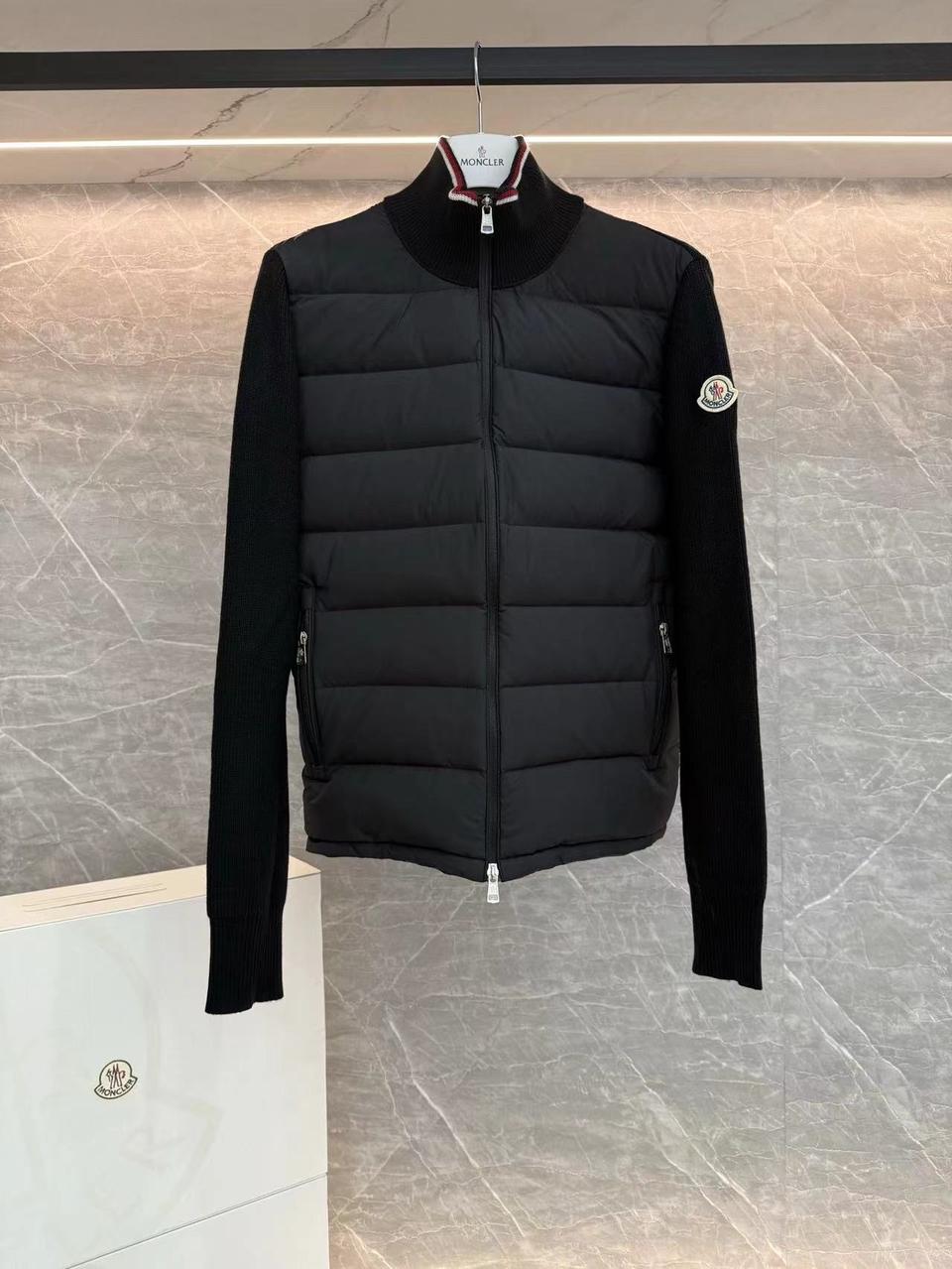 몽클 니트 블랙 패딩 3XL