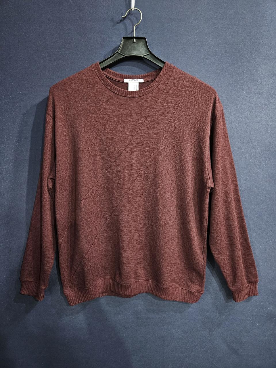 플라스틱 프로덕트 버건디컬러 남성 오버핏 95~100 니트