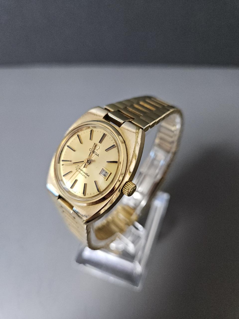 오메가 씨마스터 올금장 여성 자동메탈 시계/SWISS