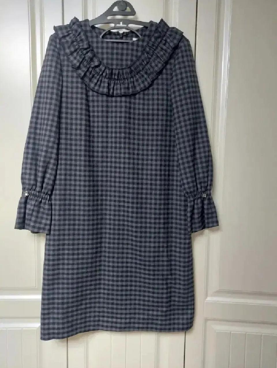 질바이질스튜어트 봄가을체크프릴원피스55 새상품