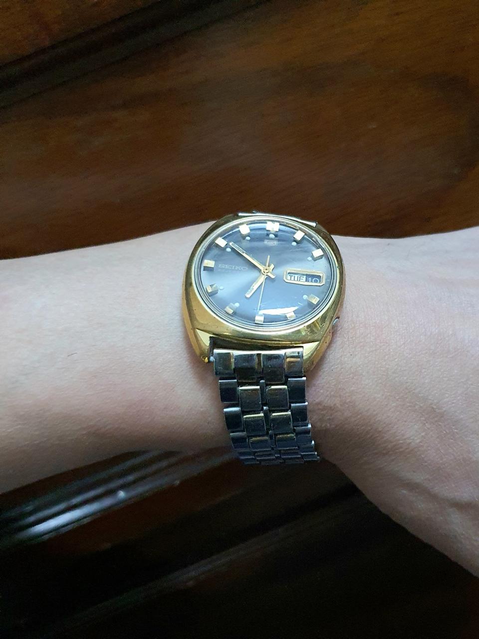 빈티지 세이코 5 오토매틱 23 보석 남성 시계 작동됨!