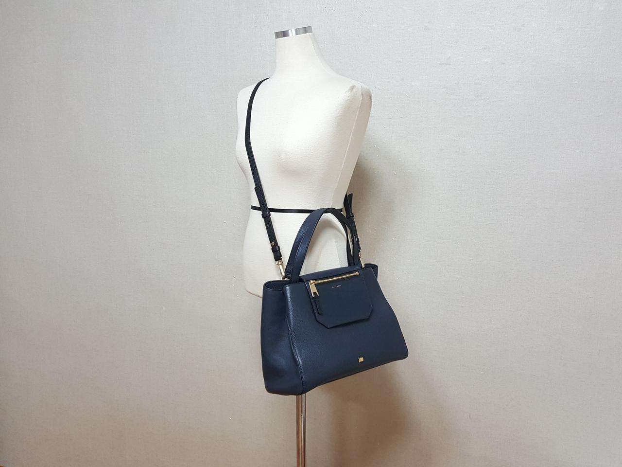 정품)삼성물산 라베노바 중형 소가죽 토트 크로스백 상태우수