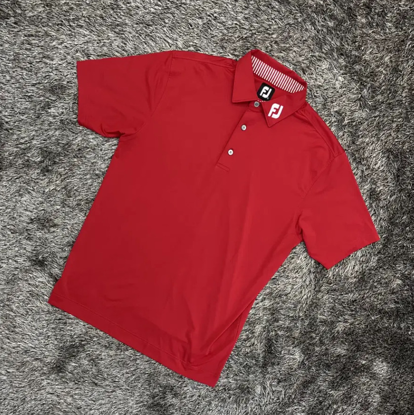 풋조이 남성 골프 반팔 카라 티셔츠 (L)