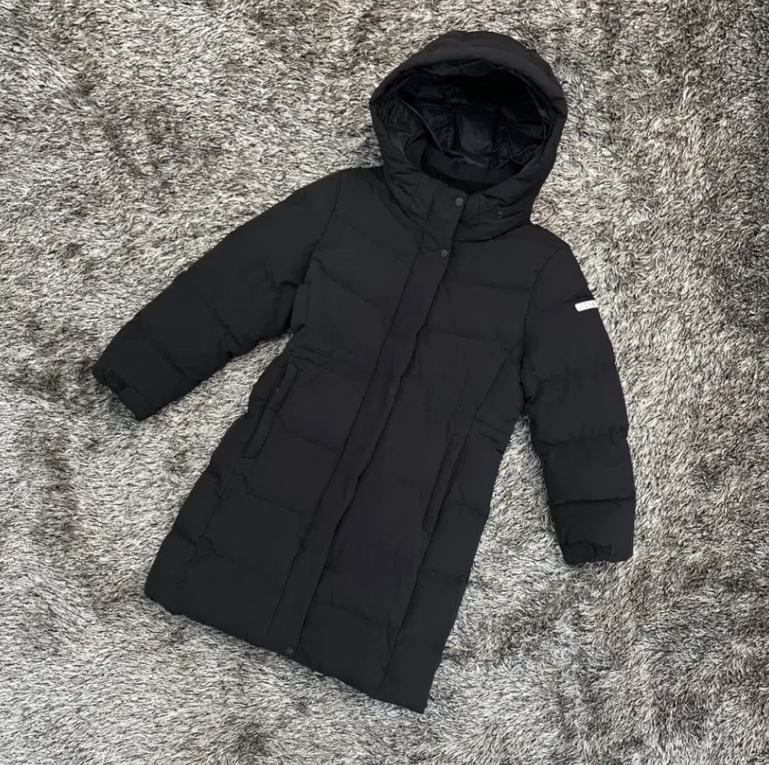 네파 주니어 여아 구스다운 롱패딩 (145) 허리밴딩