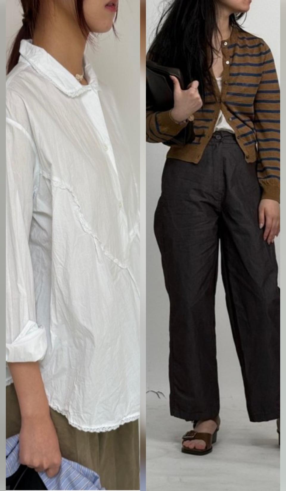 LS 끝단 레이스 블라+넬 기획바지a