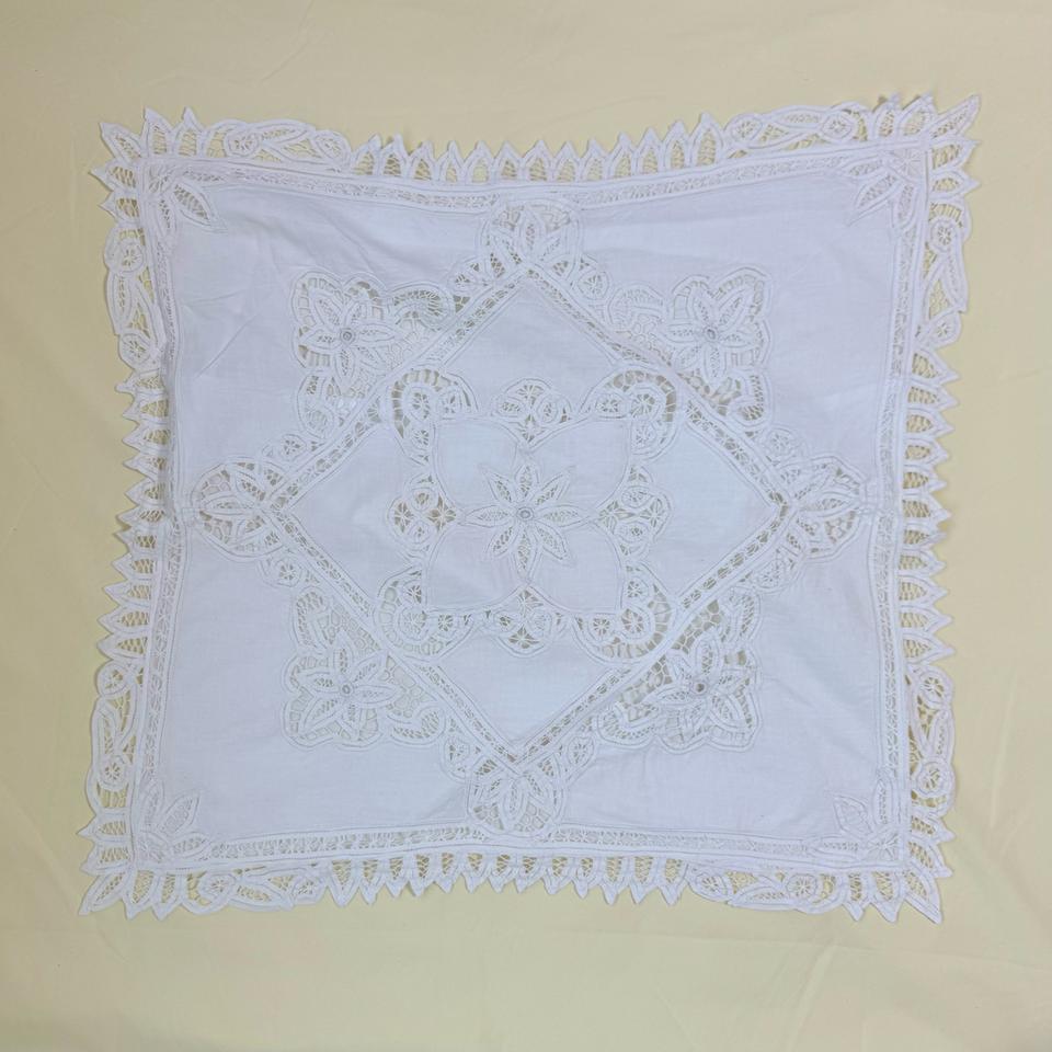 빈티지 레이스 화이트 방석커버 2개