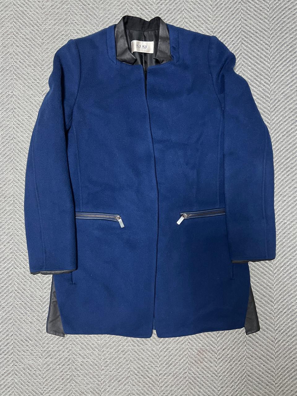 한섬 SJSJ 네이비 블루 코트 정품