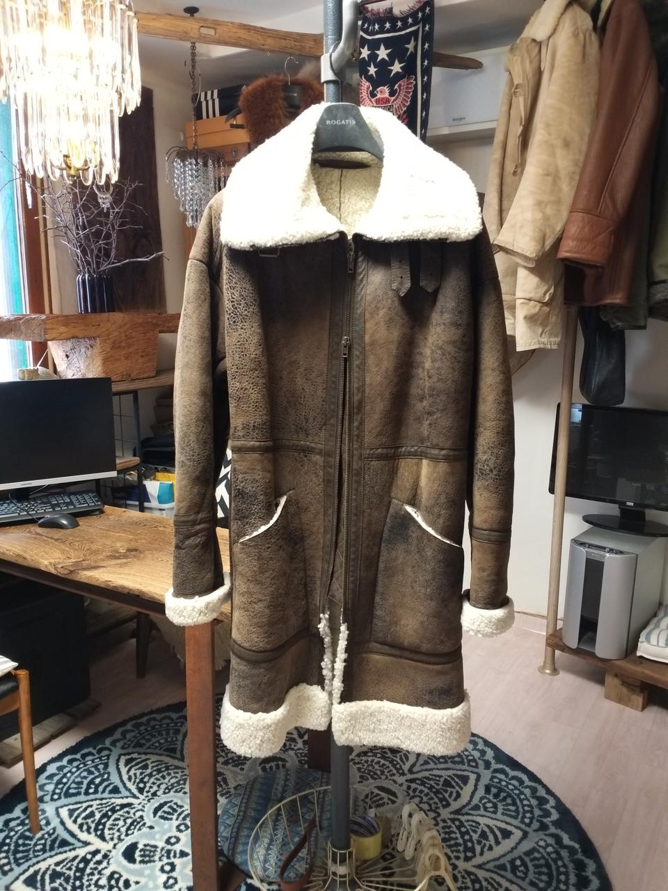 이탈리아 VeraPelle 리얼양가죽 무스탕코트 ㆍXL