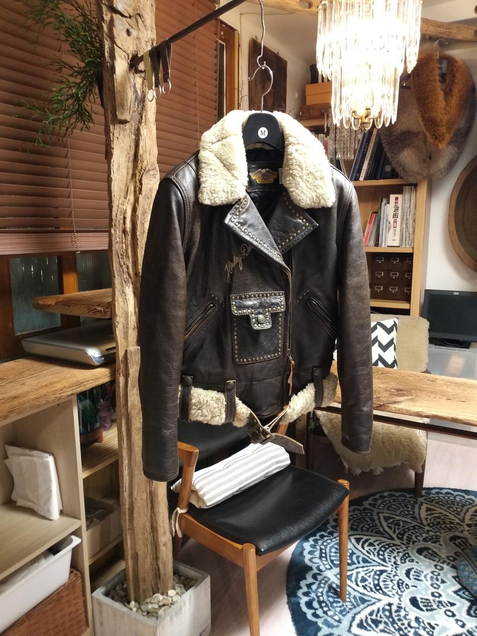 할리데이비슨 양털 라이더가죽자켓 ㆍ여성M