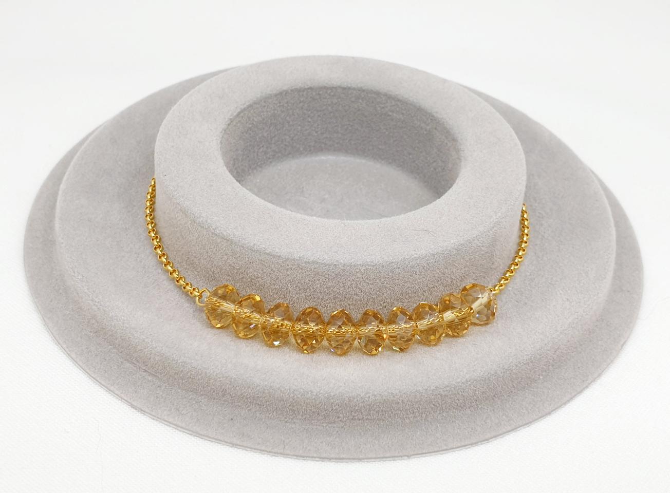 샴페인 크리스탈 팔찌