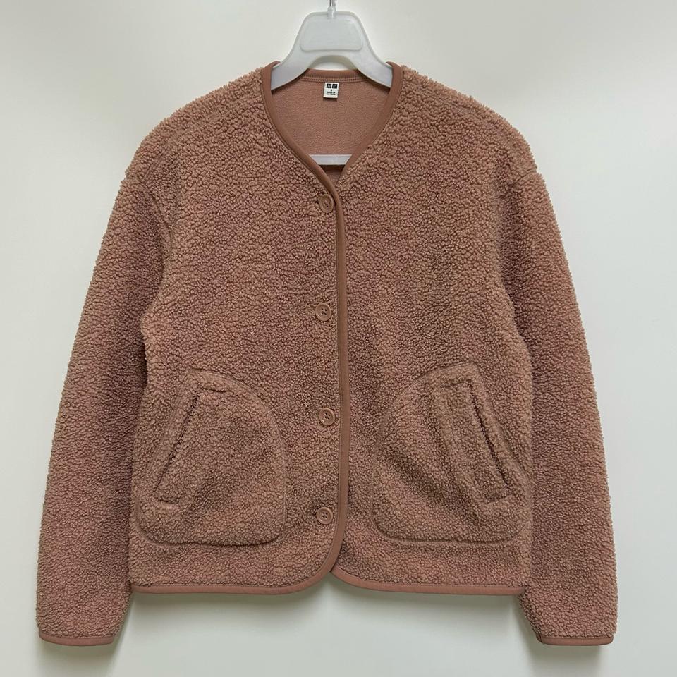 [여자_90]유니클로 플리스 가디건 쉐르파자켓