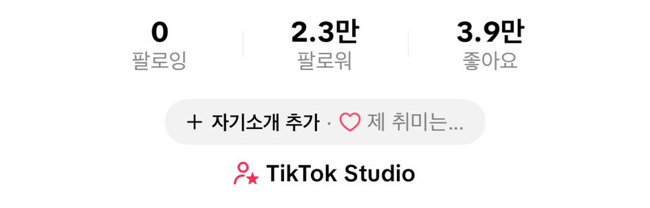 틱톡 2.3만 팔로워 계정 판매