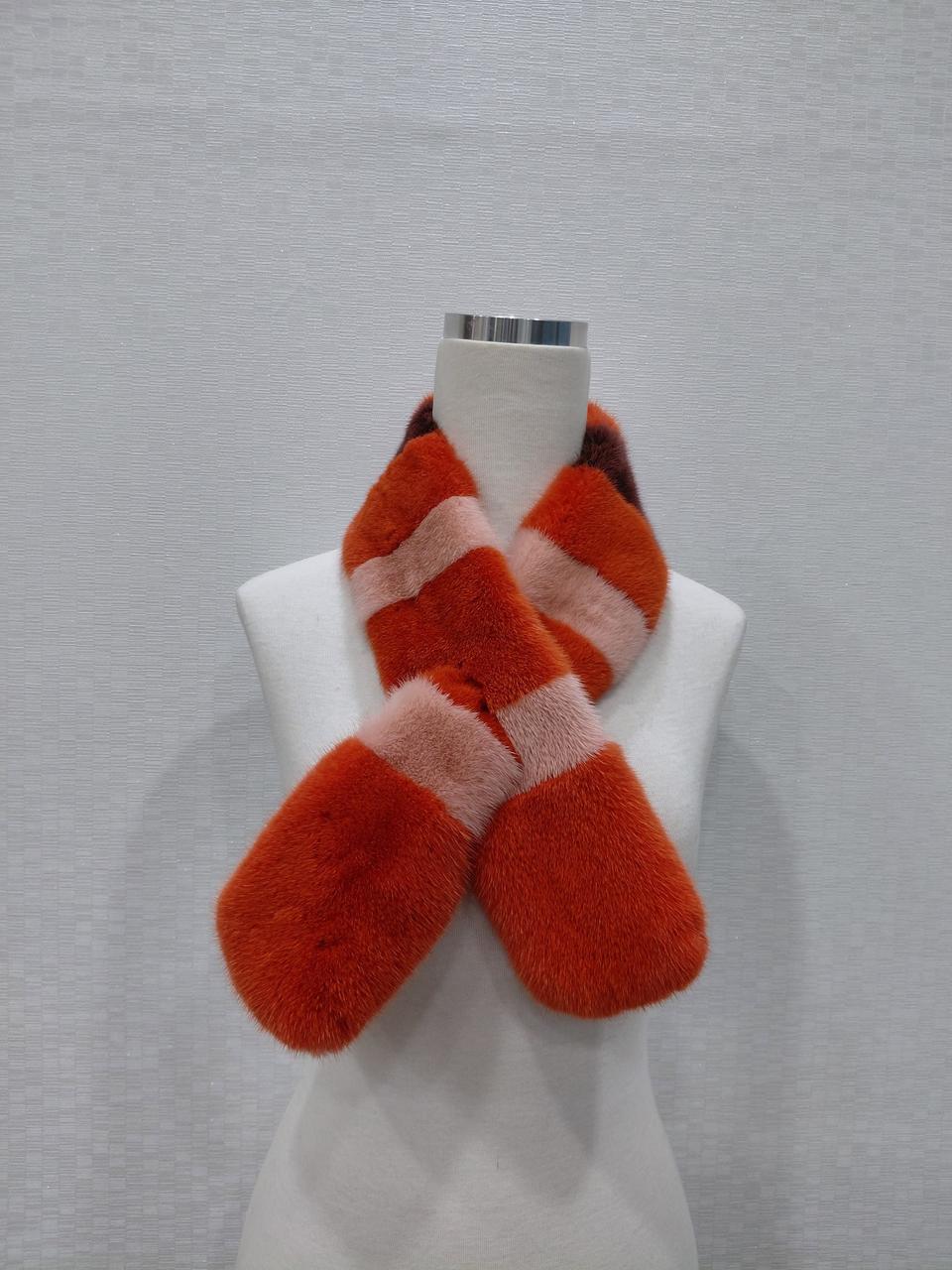 리얼유럽산 밍크  양면 끼움  목도리