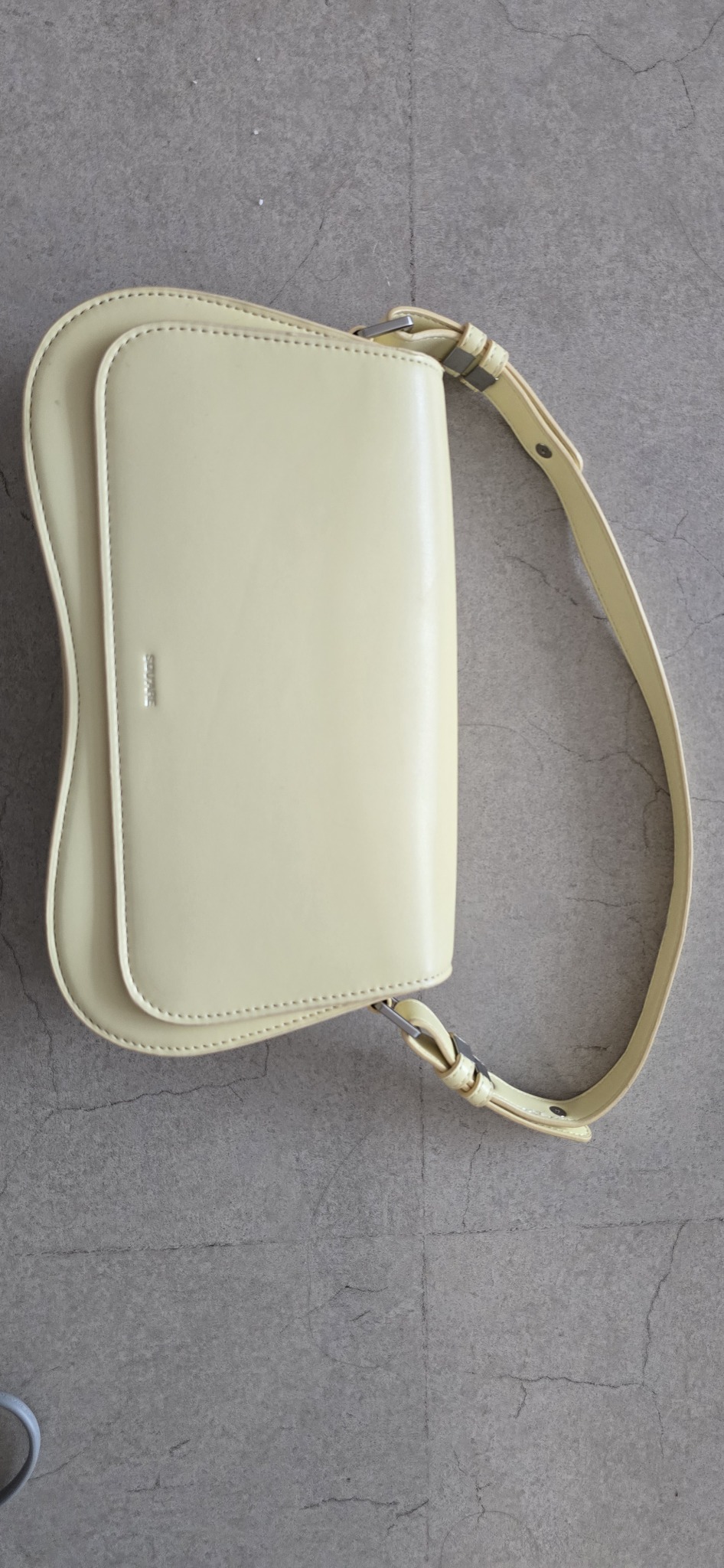 square 베이지 핸드백