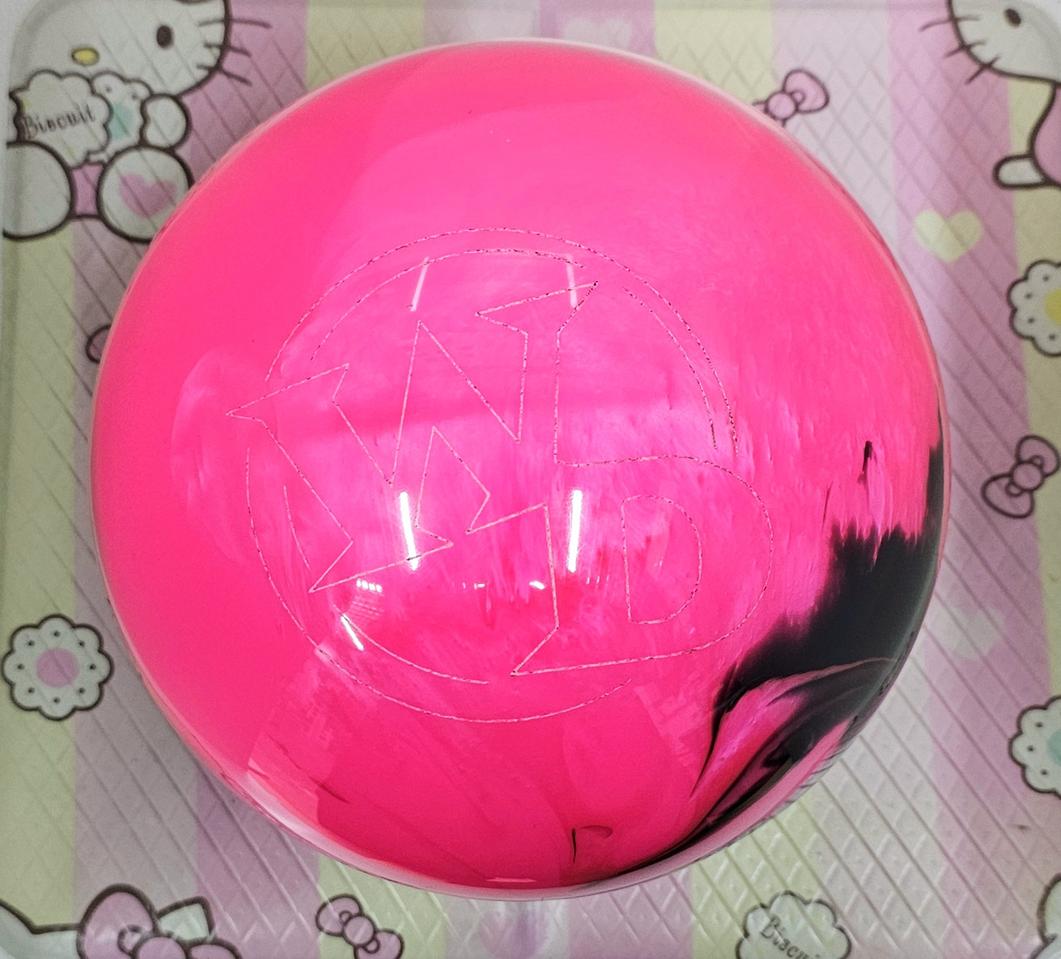 [중고 볼링하드공] 콜롬비아300 화이트닷 블랙/핑크 14파운드 스페어볼