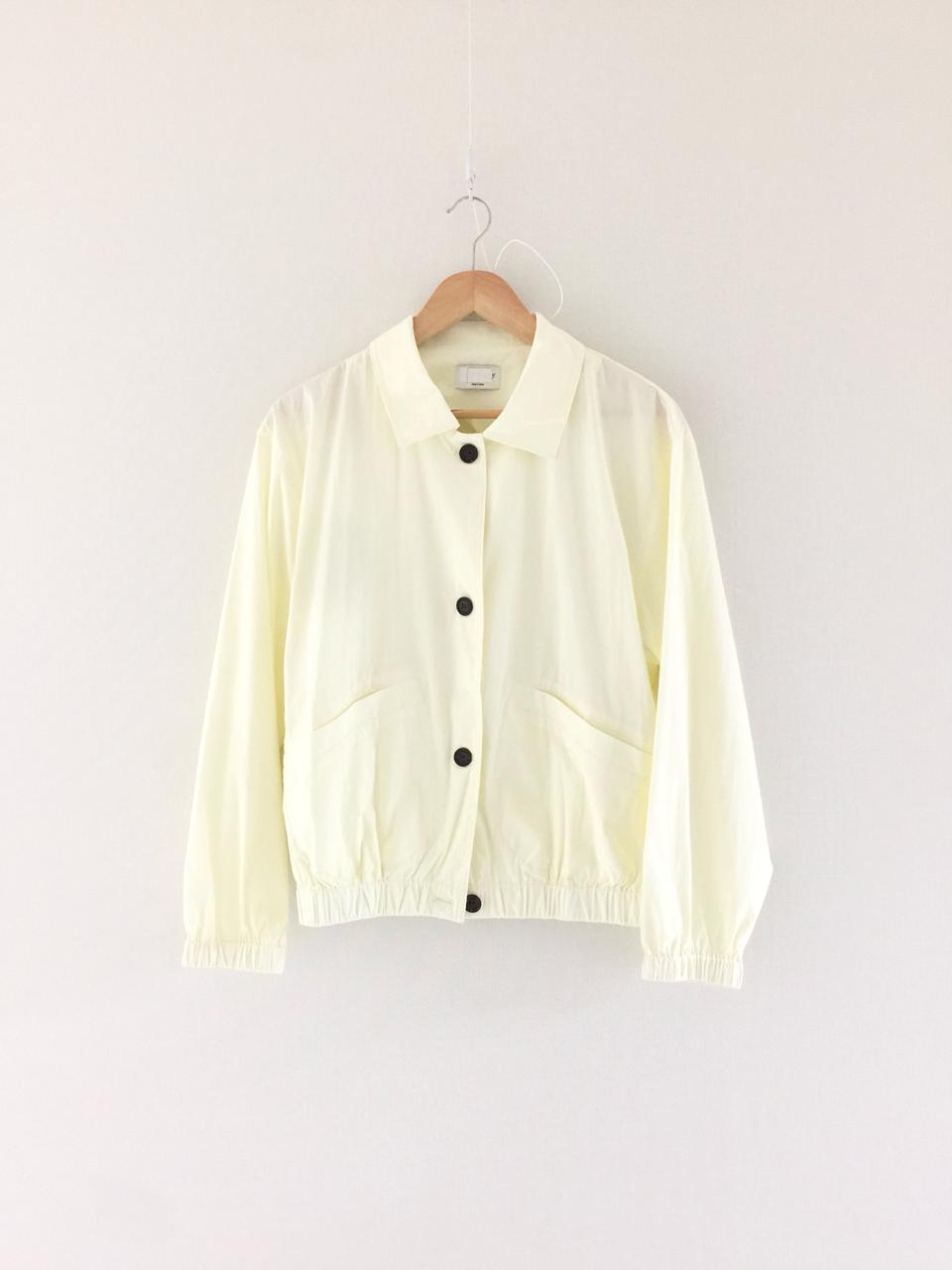 (새) 크림 캐주얼 블루종 점퍼 자켓 (크림 / 네이비)