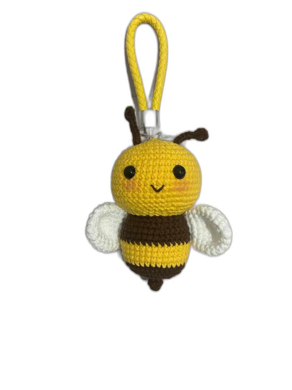 꿀벌키링 가방고리 자동차키 손뜨개 핸드메이드 꿀벌임형