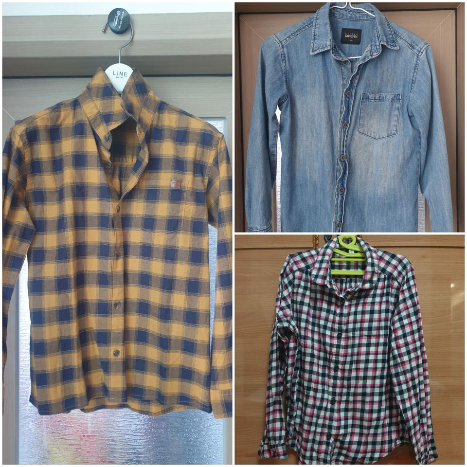 140 이랜드+데님+체크 남방 (3개일괄)