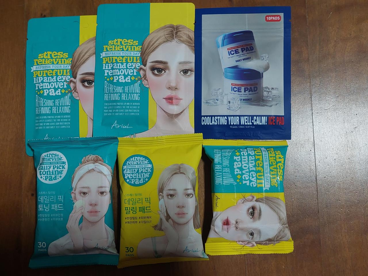 새상품 아리얼 패드 총 110매 (추가 10매 증정)