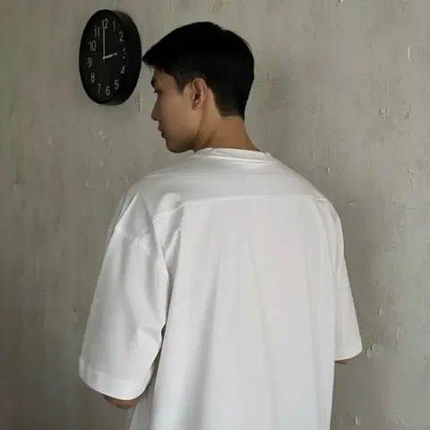 USA 헤비코튼 무지 반팔 남자 오버핏 프리미엄 레이어드티