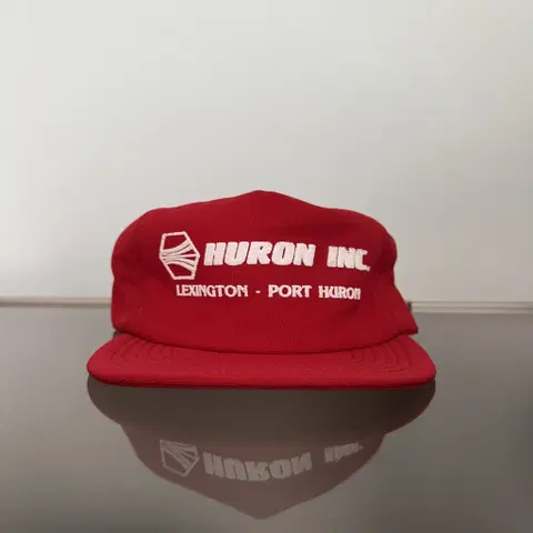 USA HURON INC 빈티지 모자 트러커 메쉬 레드
