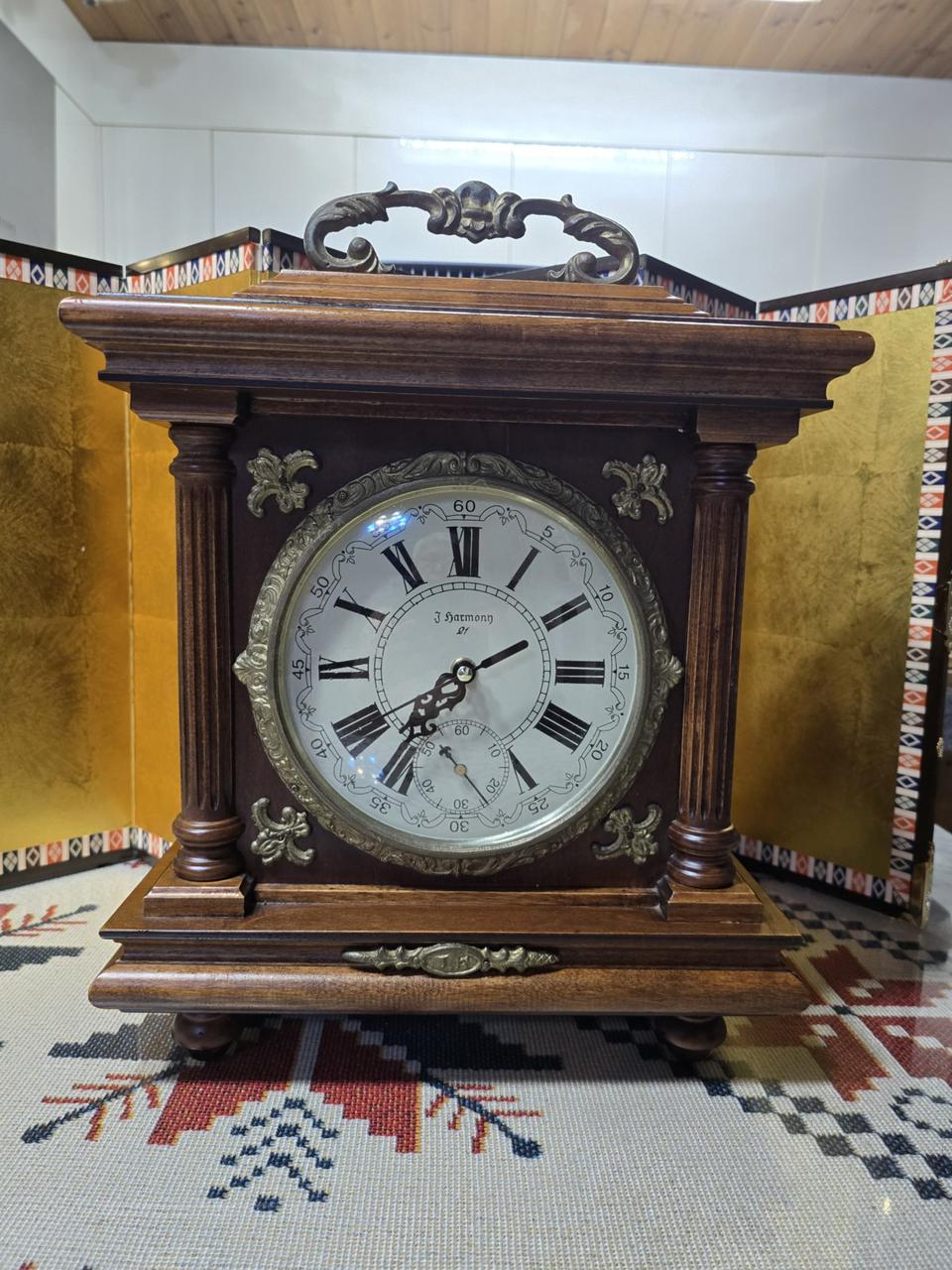 일제 J Harmony 원목탁상시계