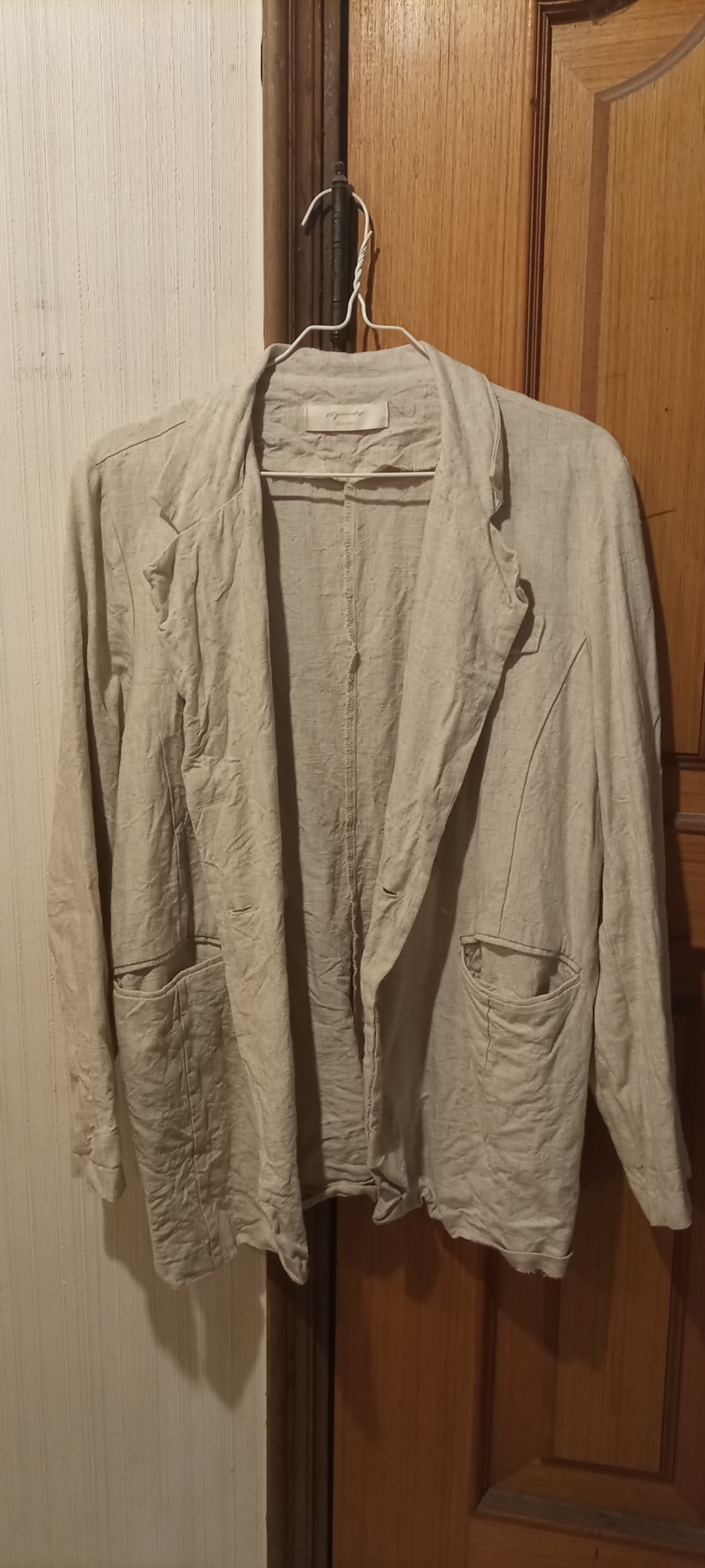 육육걸즈 린넨 자켓 베이지 FREE