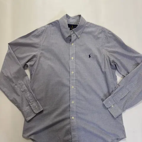 폴로랄프로렌 체크 남방 셔츠_블루라이트(M사이즈)