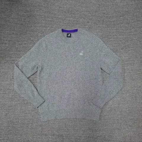 캉골 그레이 스웨터 울77%니트티