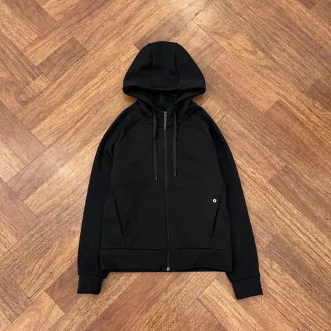 여성용 S 뮬라웨어 블랙 트레이닝 후드 집업