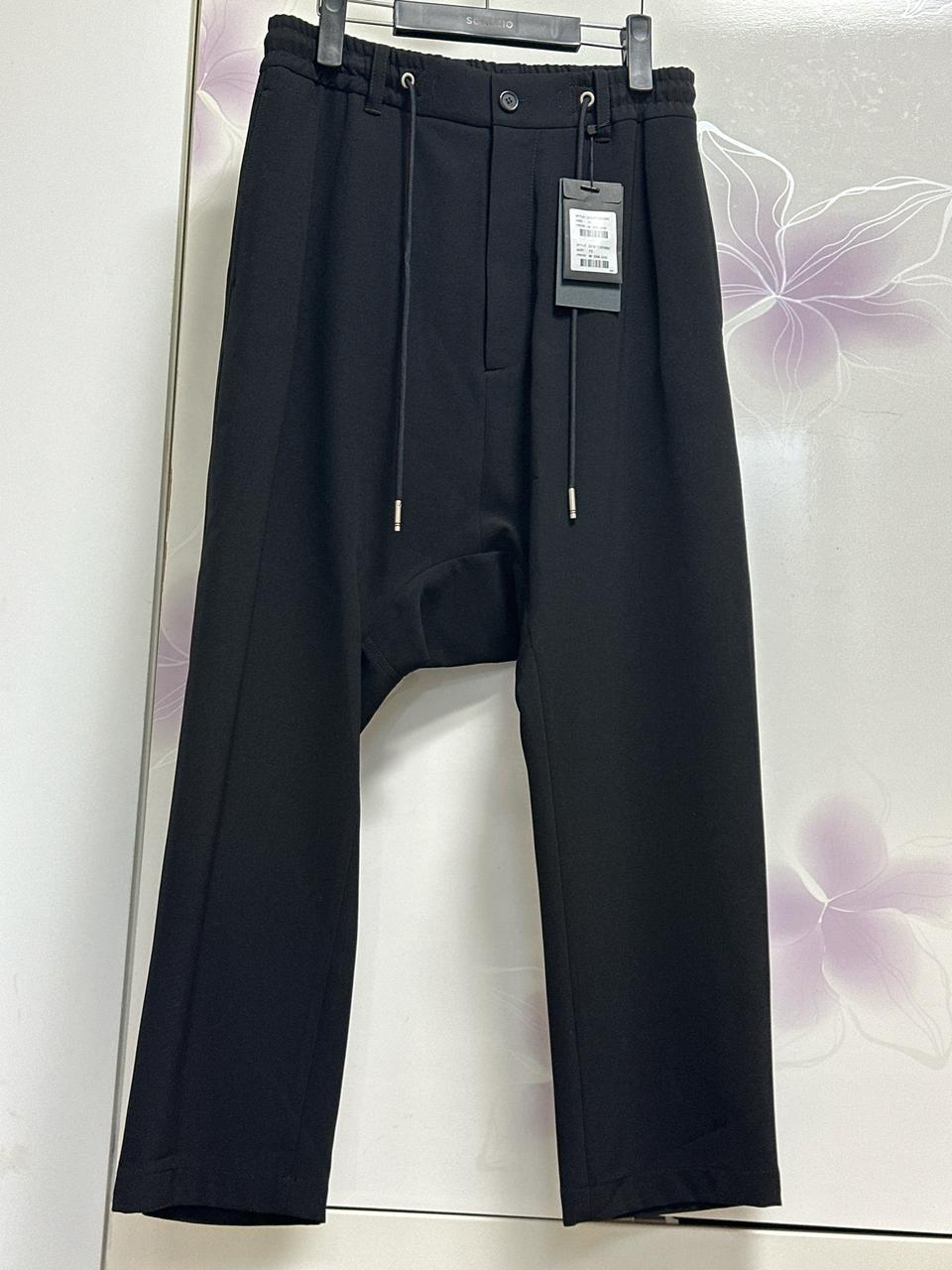SONGZIO 블랙 드로스트링 배기 팬츠76