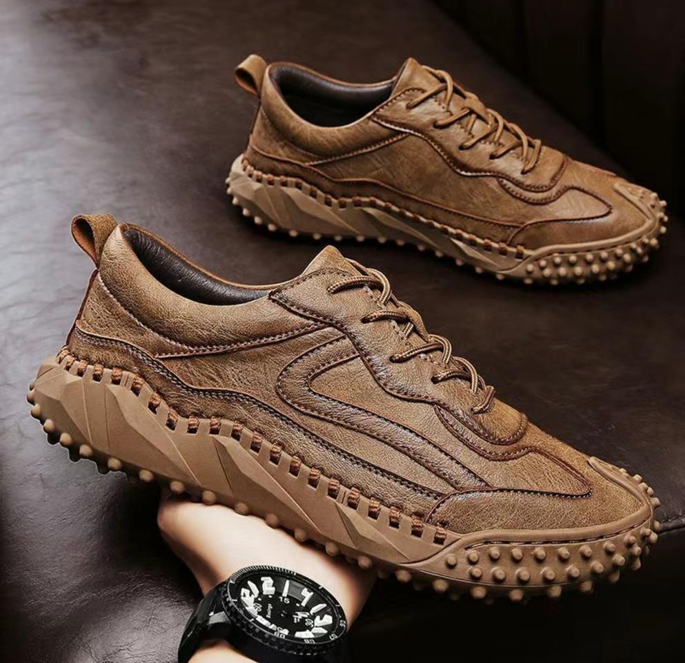 천연소가죽 남성 캐주얼 수제화(새것)