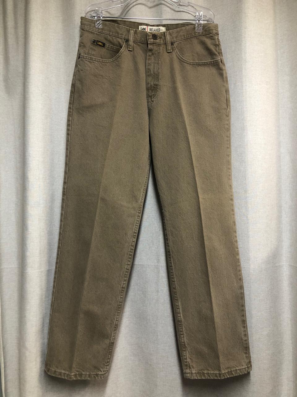 리 Lee 릴랙스 핏  올리브 카키 팬츠  W33
