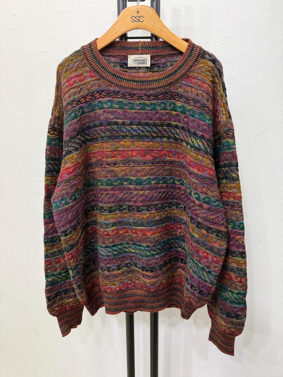 정품) 미쏘니 남성 멀티컬러 니트 스웨터 48