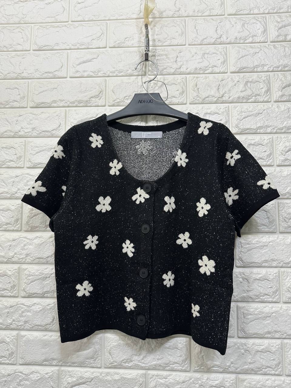 에잇세컨즈 반팔 가디건 M