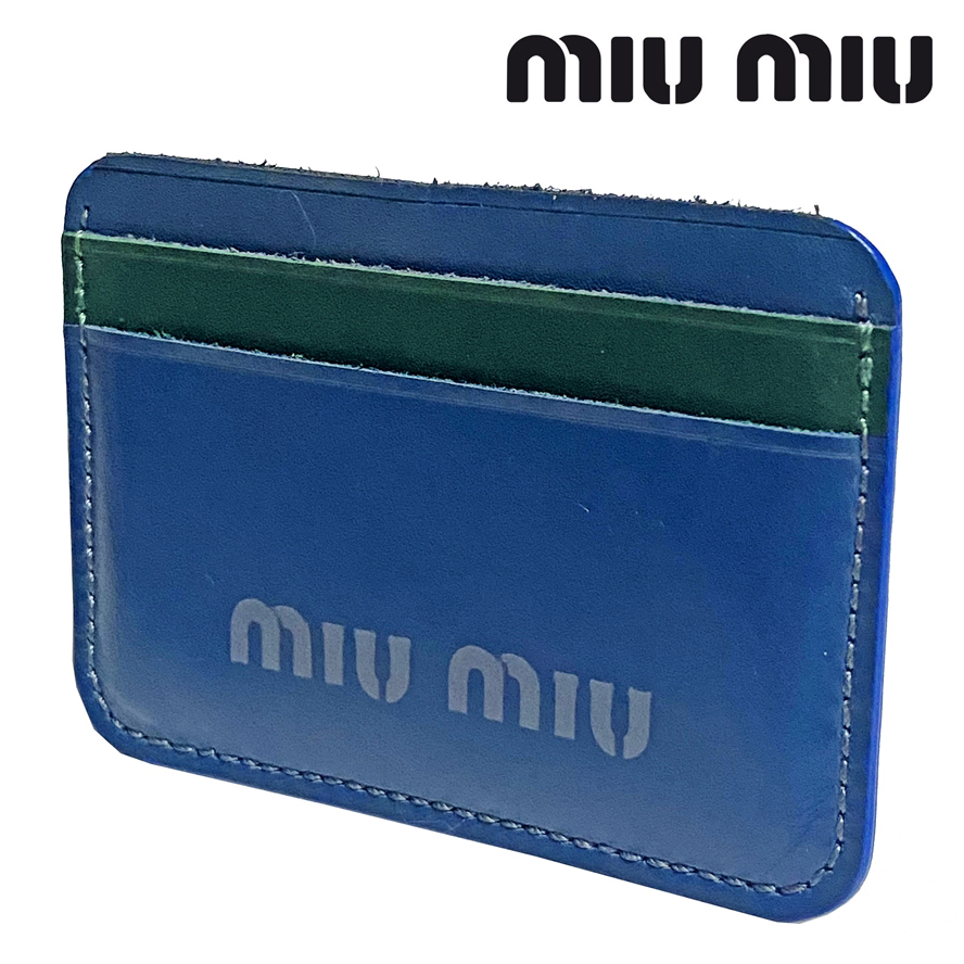 MIUMIU 미우미우 로고 투톤믹스 카드지갑