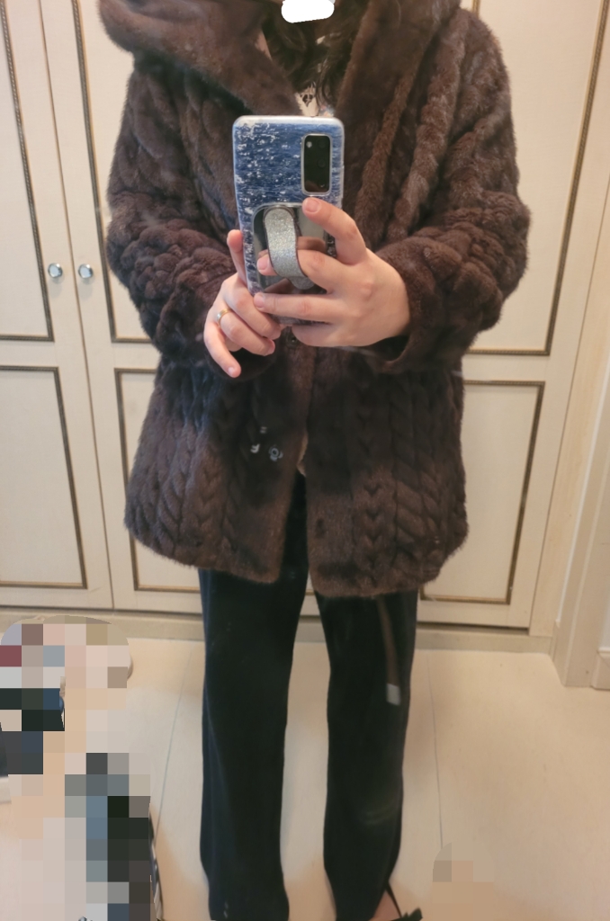 새상품 에코 밍크코트 자켓