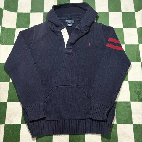 폴로 니트 후드티 S