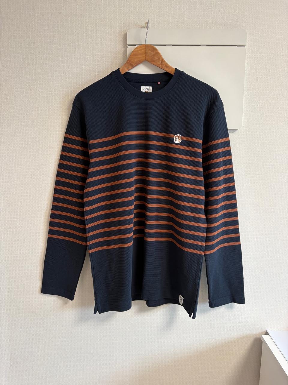 해지스 스트라이프 골지티셔츠