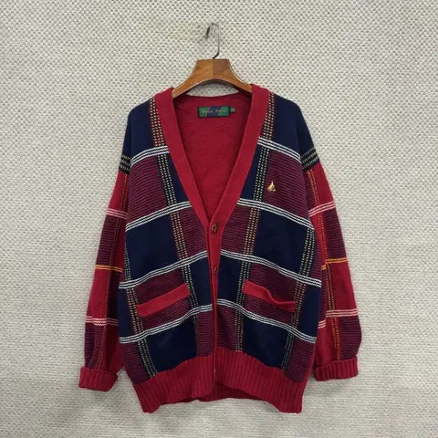 빈폴 자수로고 올드스쿨 버튼 가디건 100 D11138