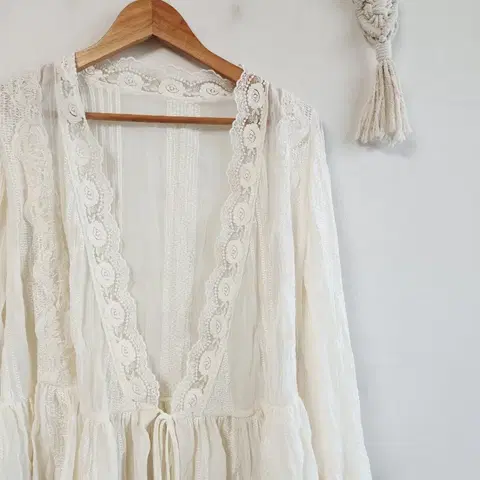 빅토리아퀸 레이스 가디건/오픈 블라우스