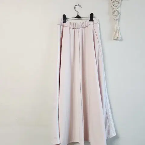 아디다스 연핑크 롱 스커트 S