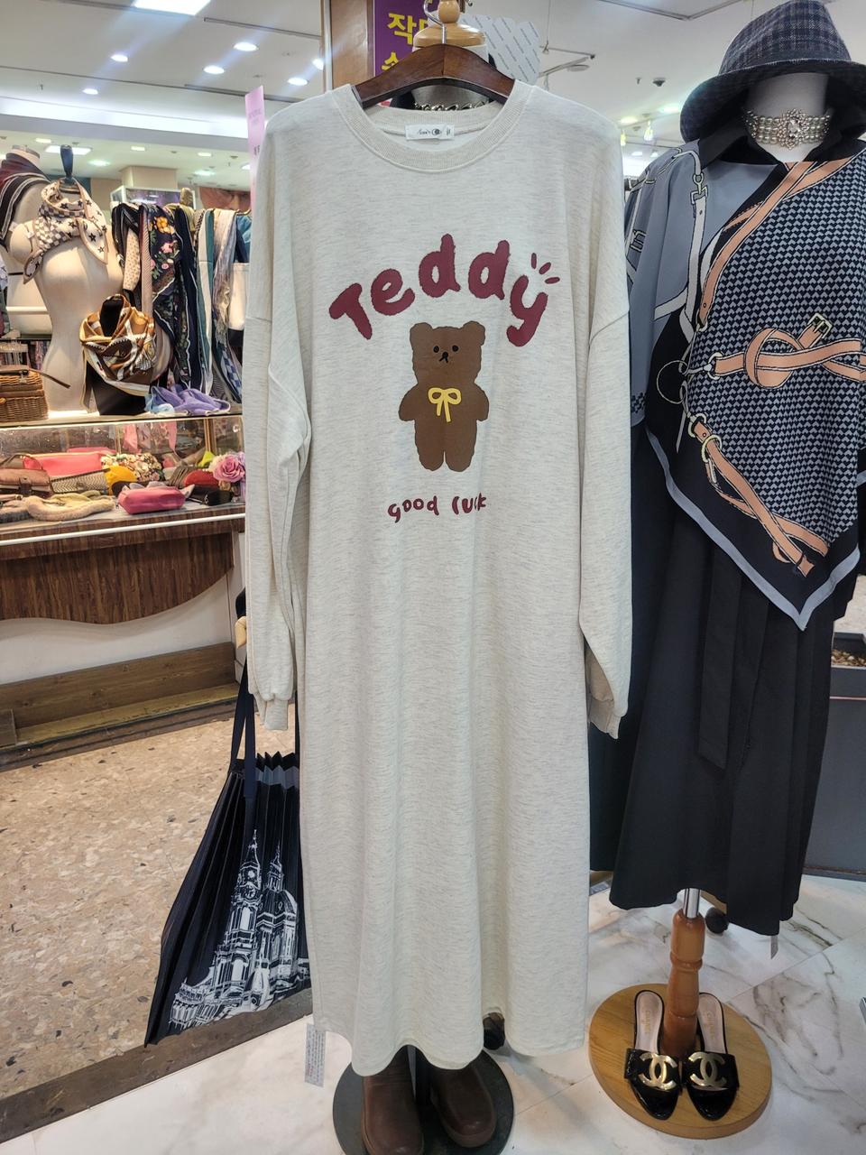새상품)테디베어 롱 원피스