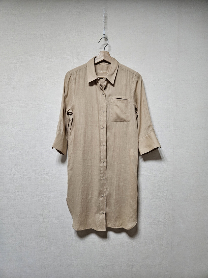 빈폴 레이디스 린넨 셔츠 원피스 90 bean pole 