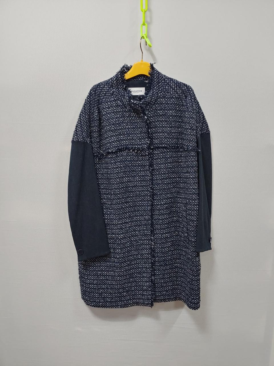 모조에스핀 트위드 배색 코트 55~66