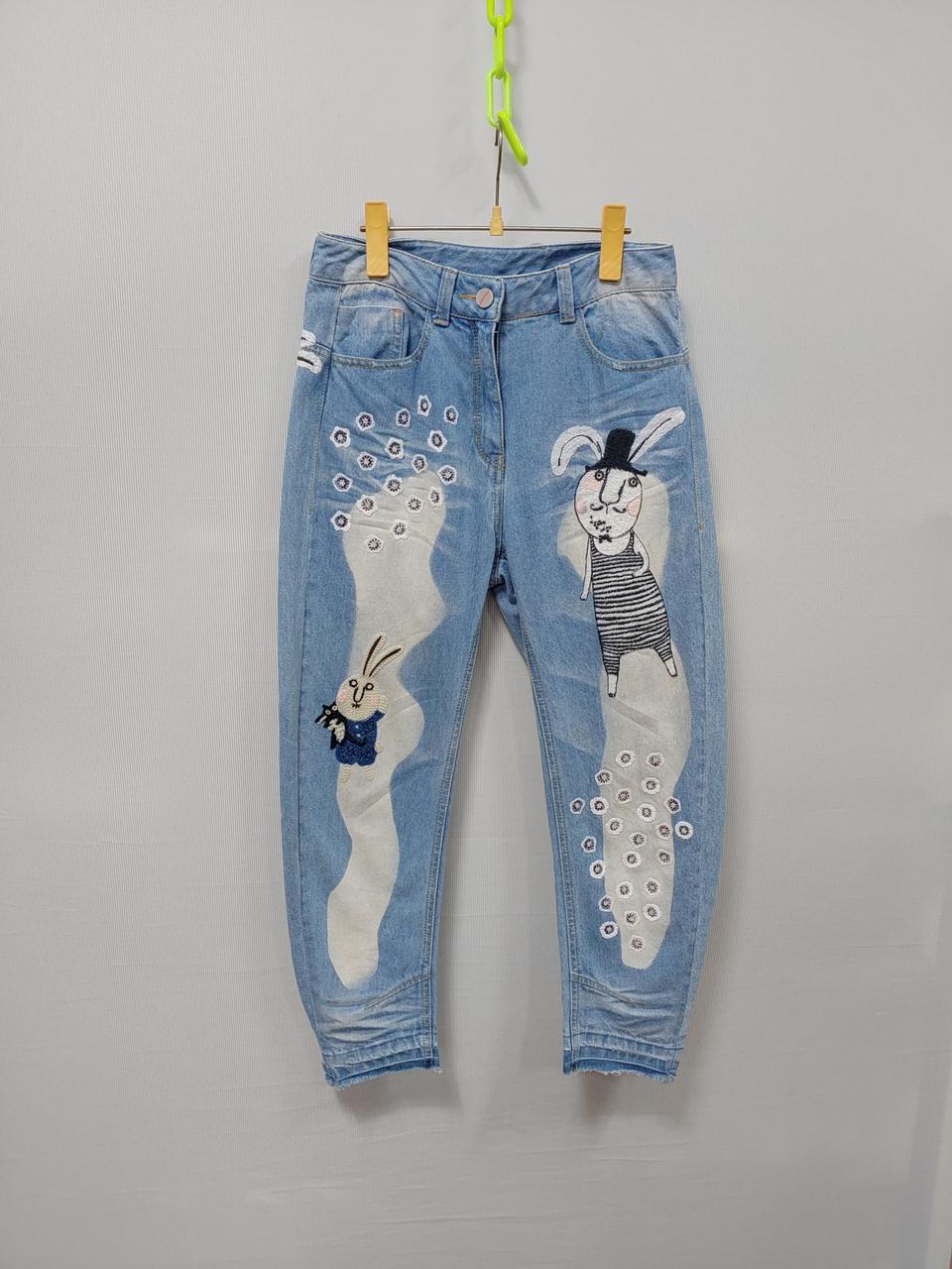 오즈세컨 자수 청바지 배기핏 여성0 26인치