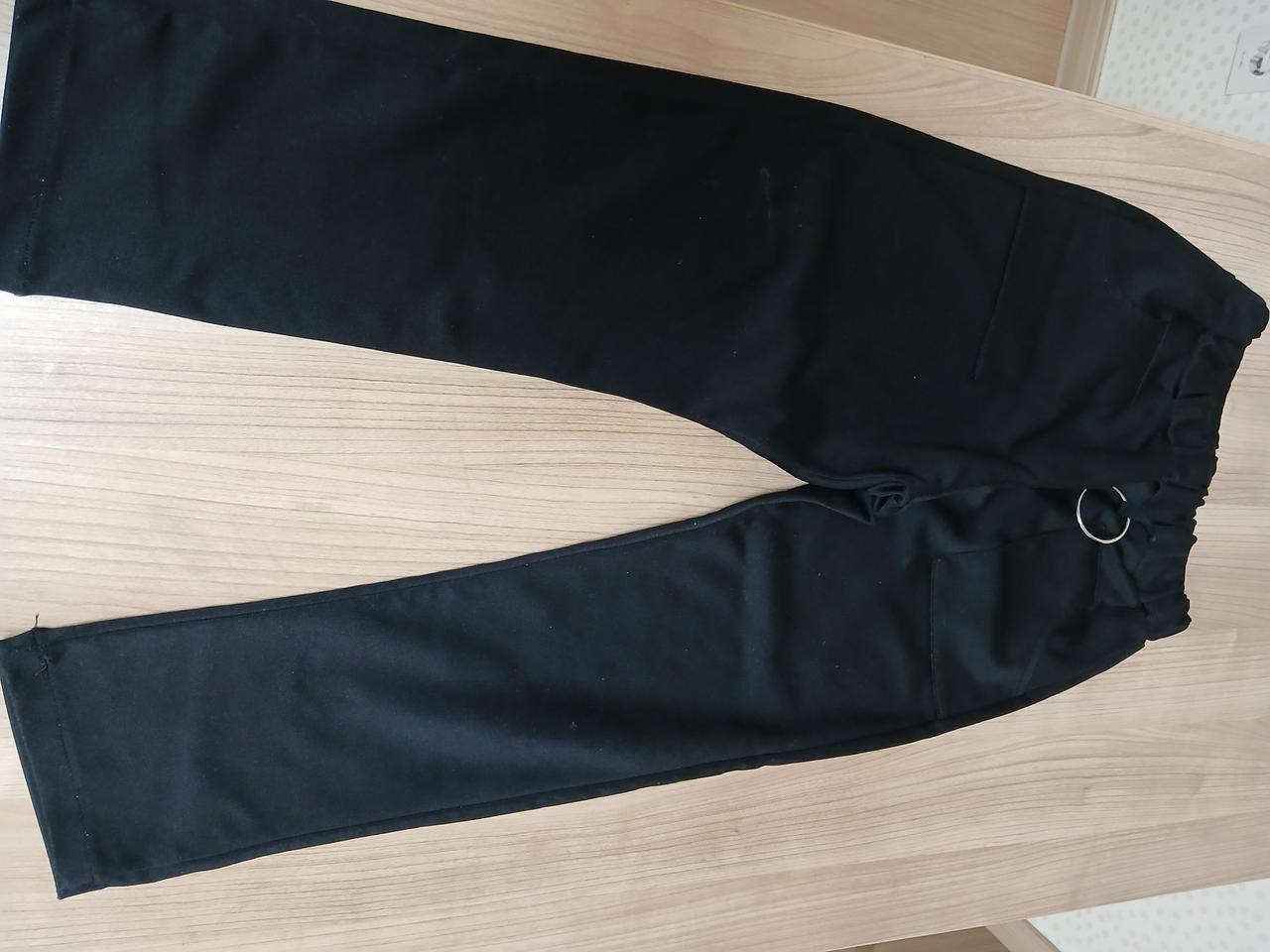 검정색 밴딩 캐주얼 바지