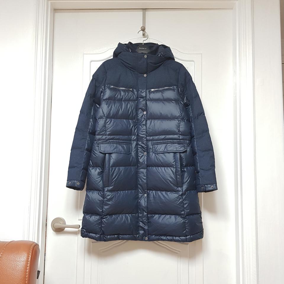 노스페이스 구스다운 미디 롱 패딩 네이비 여성 95사이즈 (55~66)